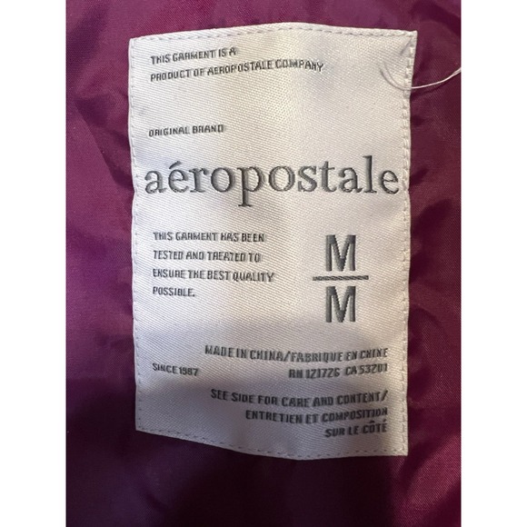 Aeropostale Women's Quilted Puffer Vest Mock Collar Navy Size Medium EXCELLENT - Picture 4 of 5